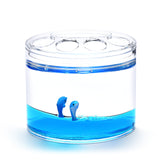 Locco Decor 5 Piece Acrylic Liquid 3D Floating Motion Bathroom Vanity Accessory Set Dolphin