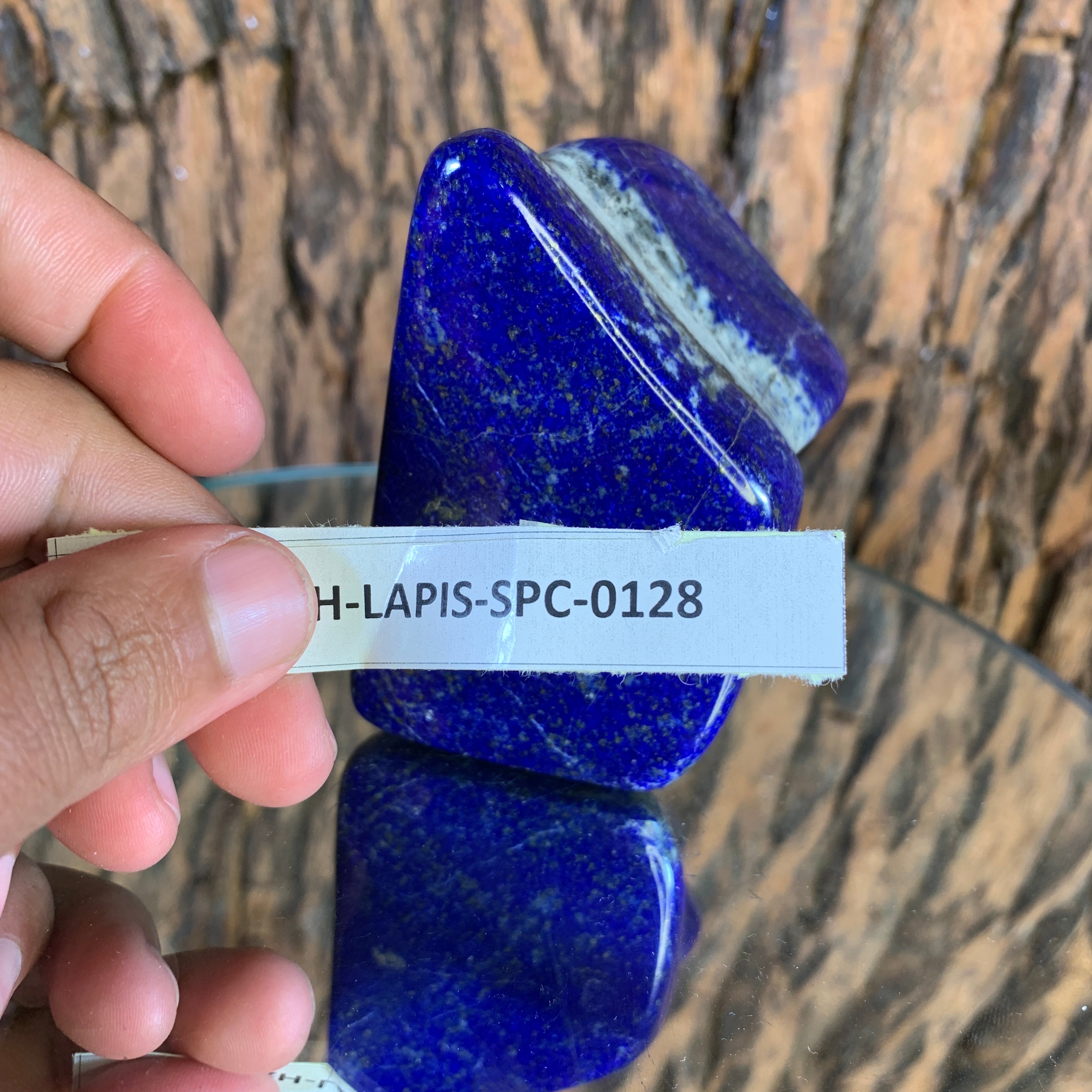 391.0g 8x5x5cm Dark Blue Lapis Lazuli Natural Shape from Afghanistan