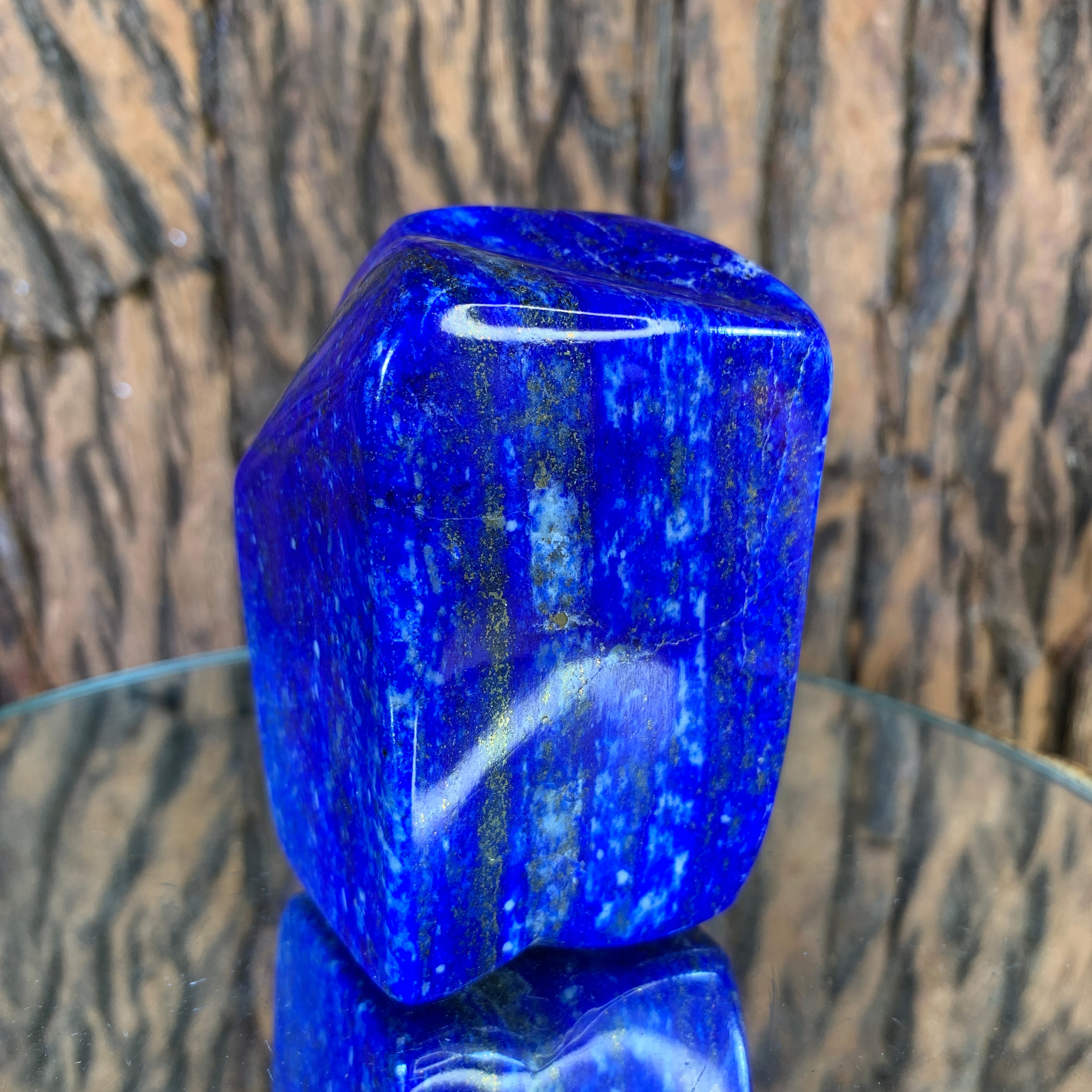456.0g 8x4x4cm Dark Blue Lapis Lazuli Natural Shape from Afghanistan