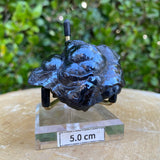 126.0g 7x7x3cm Black Botryoidal Hematite from Morocco