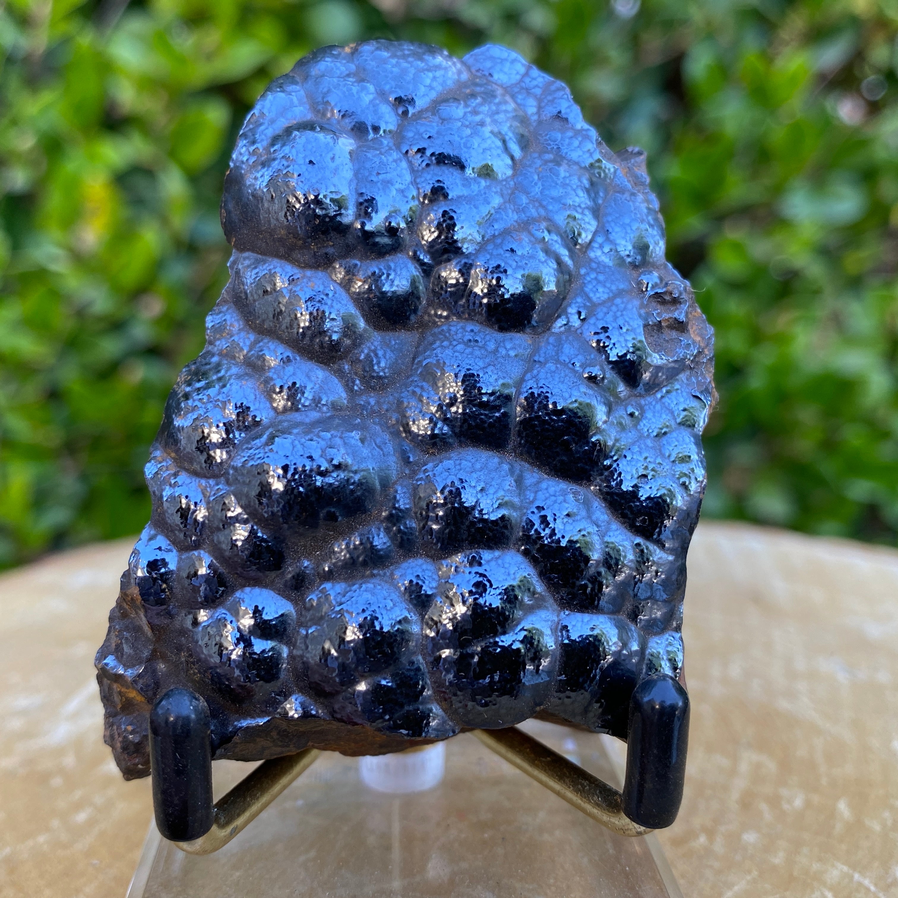162.0g 6x6x3cm Black Botryoidal Hematite from Morocco