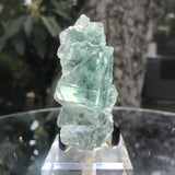 136g 9x5x4cm Glass Green and Clear Fluorite from Xianghualing,Hunan,CHINA