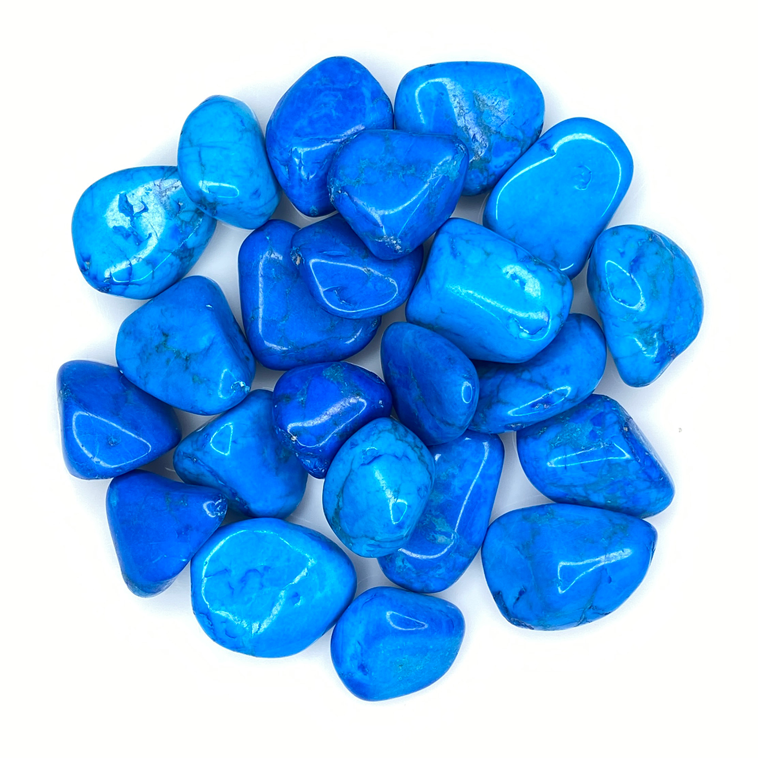 Bulk Tumbled Stone - Large - Blue Howlite from South Africa