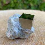 34.0g 3x3x2cm Matrix Silver Spanish Pyrite from Spain