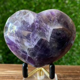 Purple Banded Chevron Amethyst Heart