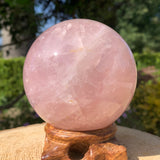 950g 8x8x8cm Pink Rose Quartz Sphere from China