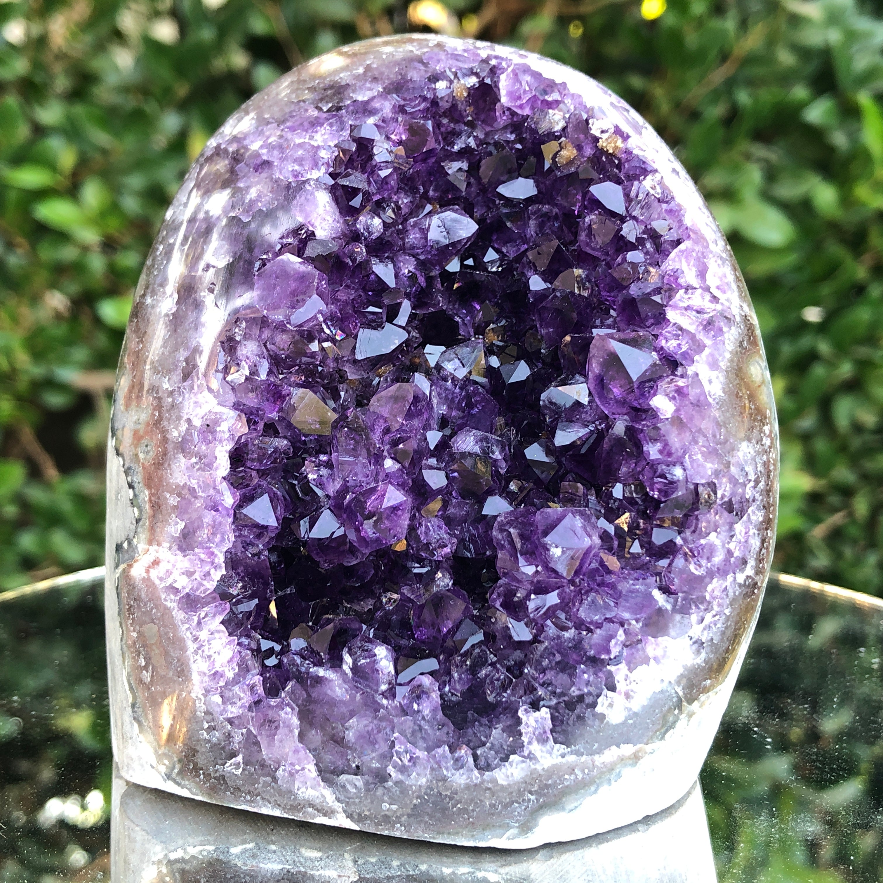 796g 8x7x10cm Purple Amethyst Geode from Uruguay