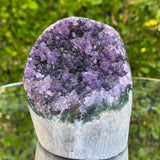 424g 8x8x6cm Grade A+ Big Smooth Crystal Purple Amethyst Geode from Uruguay