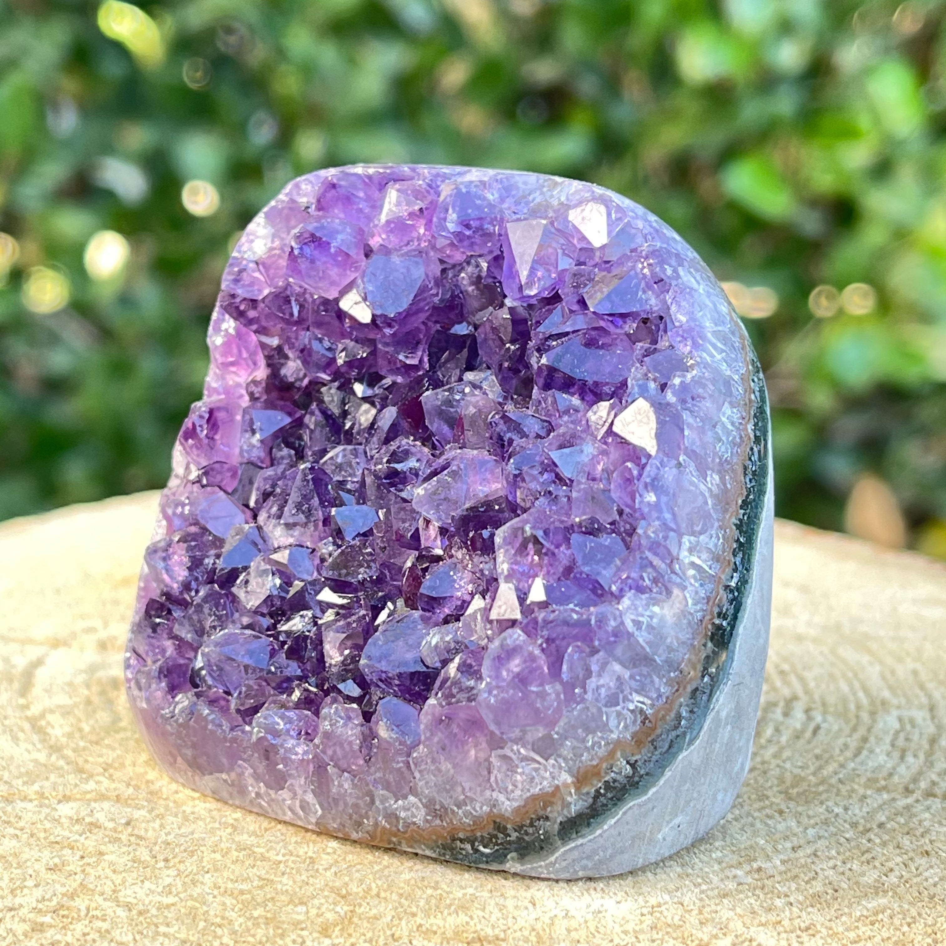 230g 6x6x4cm Purple Amethyst Geode Grade A from Uruguay