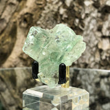 36g 4x4x2cm Glass Green and Clear Fluorite from Xianghualing,Hunan,CHINA