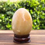 Yellow Man-Made Topaz Egg