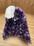 2.156kg 18x14x12cm Fluorescent Calcite Purple Amethyst from Uruguay