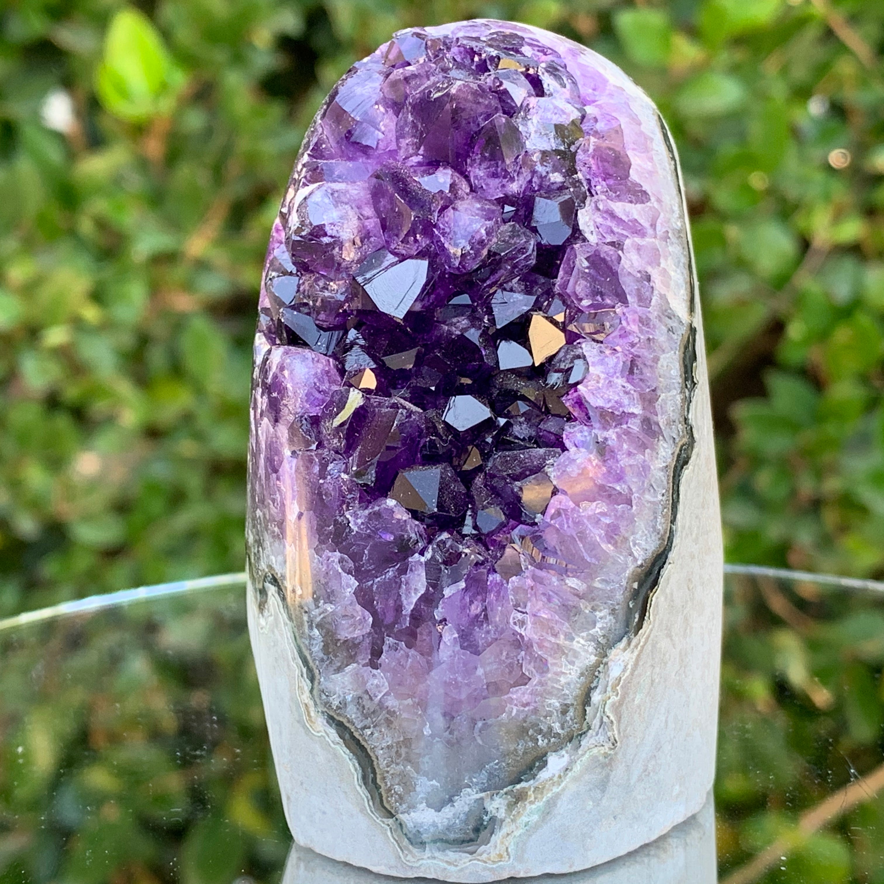 422g 5x6x9cm Purple Amethyst Geode from Uruguay