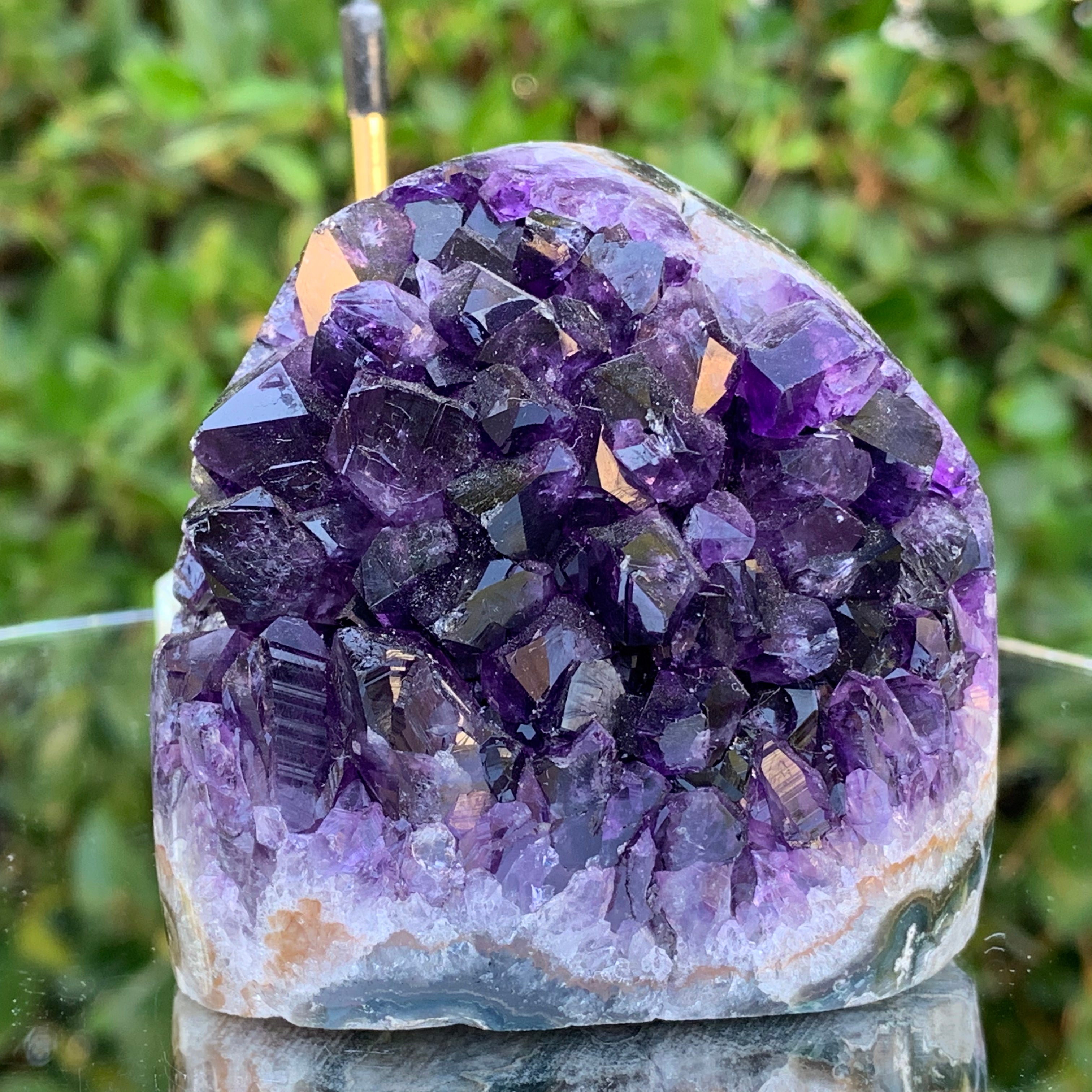424g 7x7x6cm Purple Amethyst Geode from Uruguay