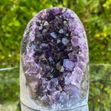520g 9x8x7cm Grade A+ Big Smooth Crystal Purple Amethyst Geode from Uruguay