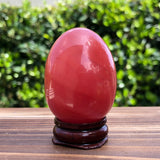 Red Man-Made Quartz Egg