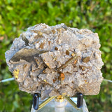 314g 9x8x5cm Brown Chalcopyrite with Gold Siderite from Guizhou,China
