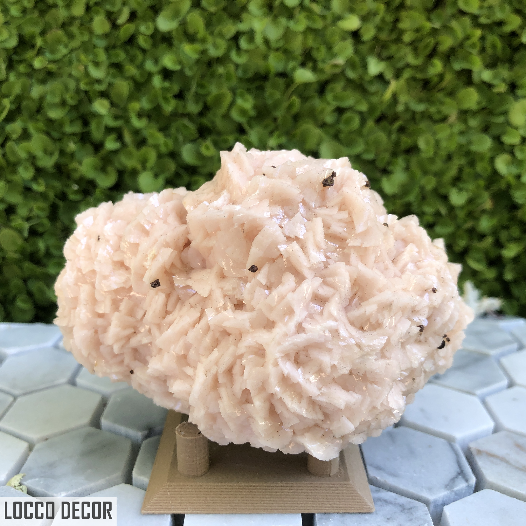 375g 8x11x6cm Pink Dolomite with Chalcopyrite from Morocco
