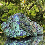 1.168kg 20x11x7cm Mountain Shape Blue Azurite w/ green Malachite from Sepon Mine, Laos