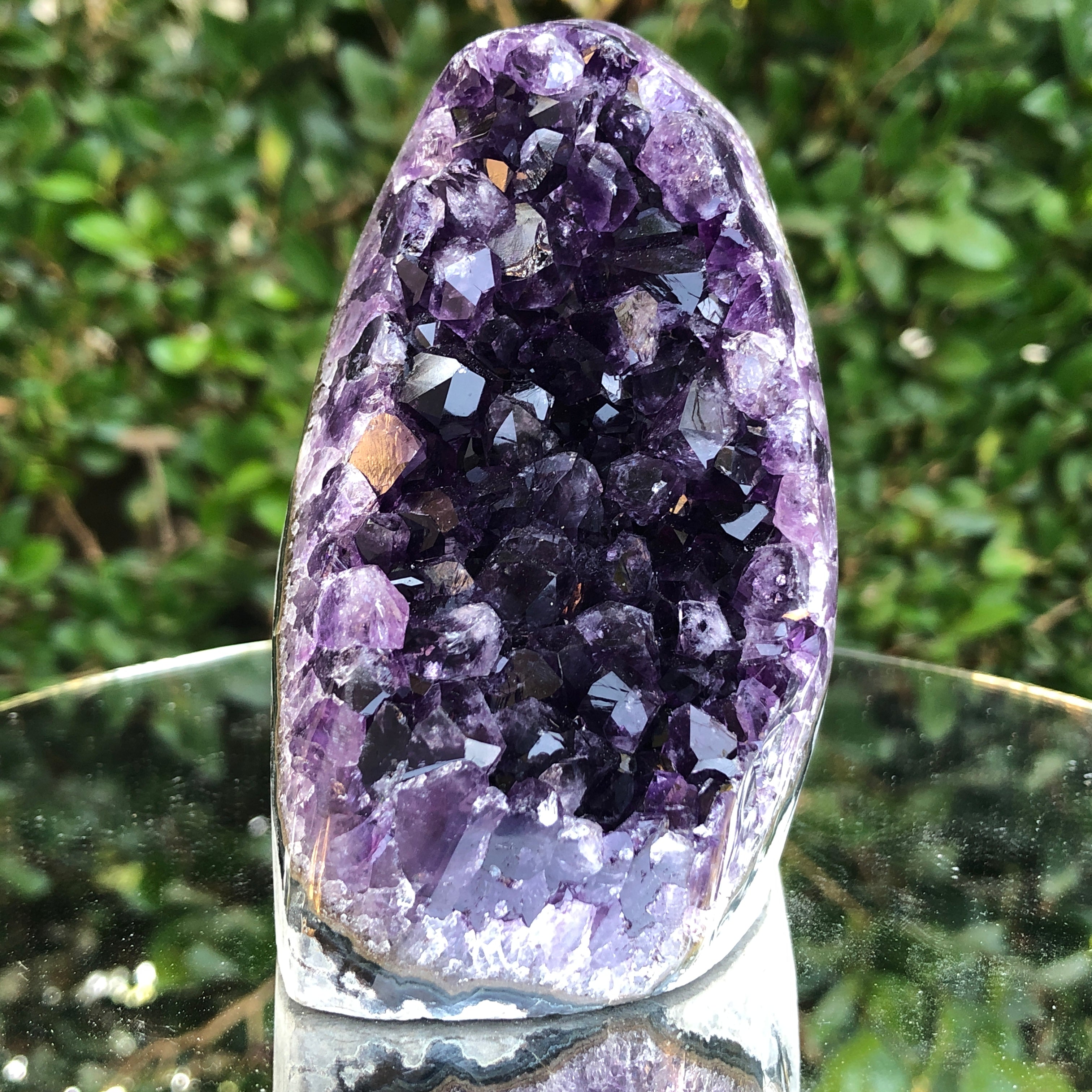606g 6x8x10cm Purple Amethyst Geode from Uruguay