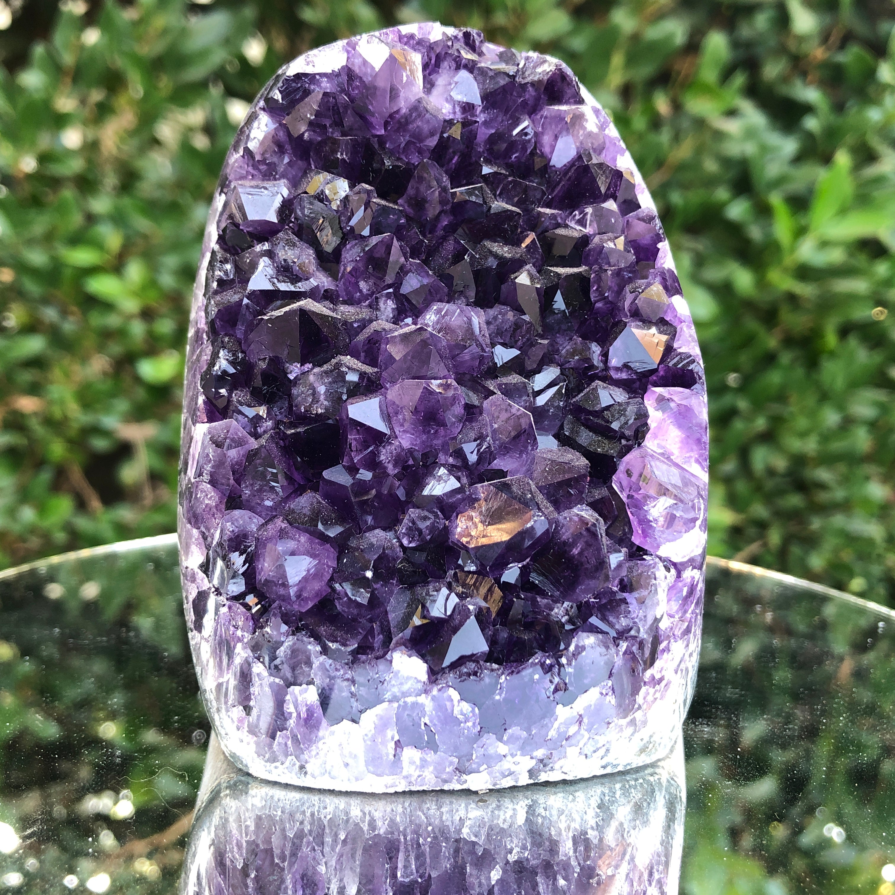 874g 8x8x10cm Purple Amethyst Geode from Uruguay