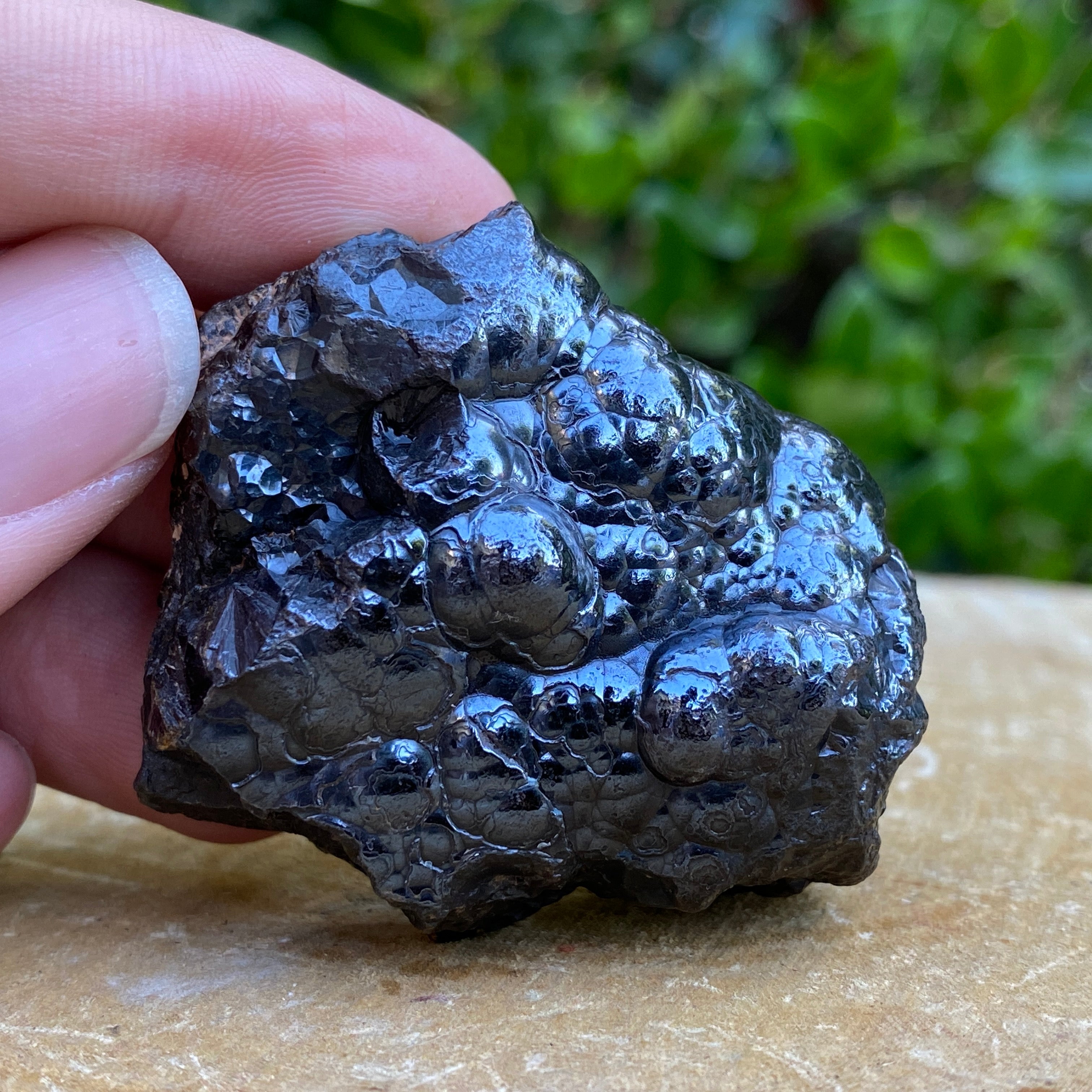 88.0g 6x5x2cm Black Botryoidal Hematite from Morocco
