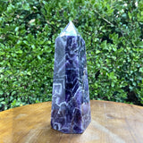 1.15kg 18x8x6cm Purple Banded Chevron Amethyst Point Tower from South Africa - Locco Decor