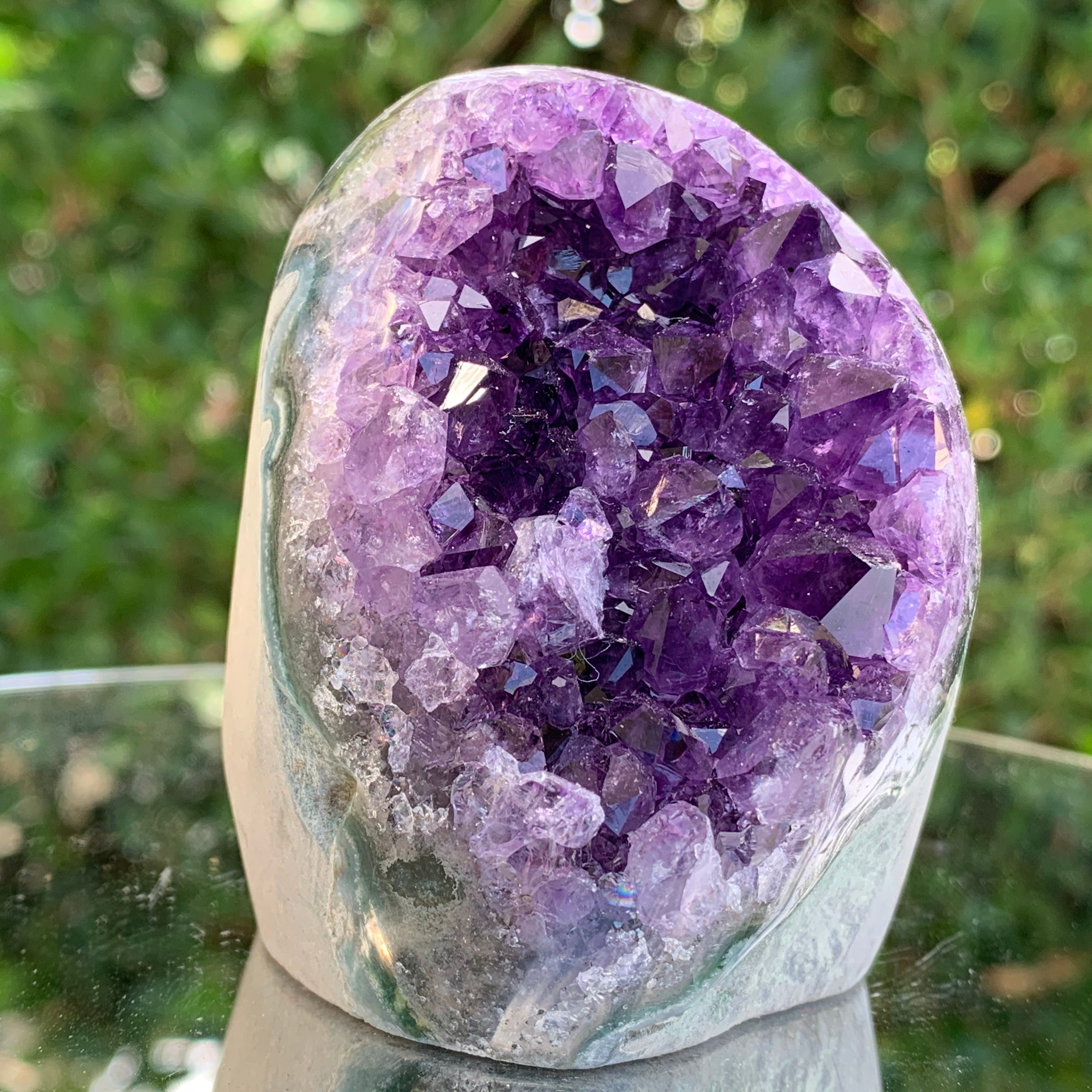 344g 6x6x8cm Purple Amethyst Geode from Uruguay