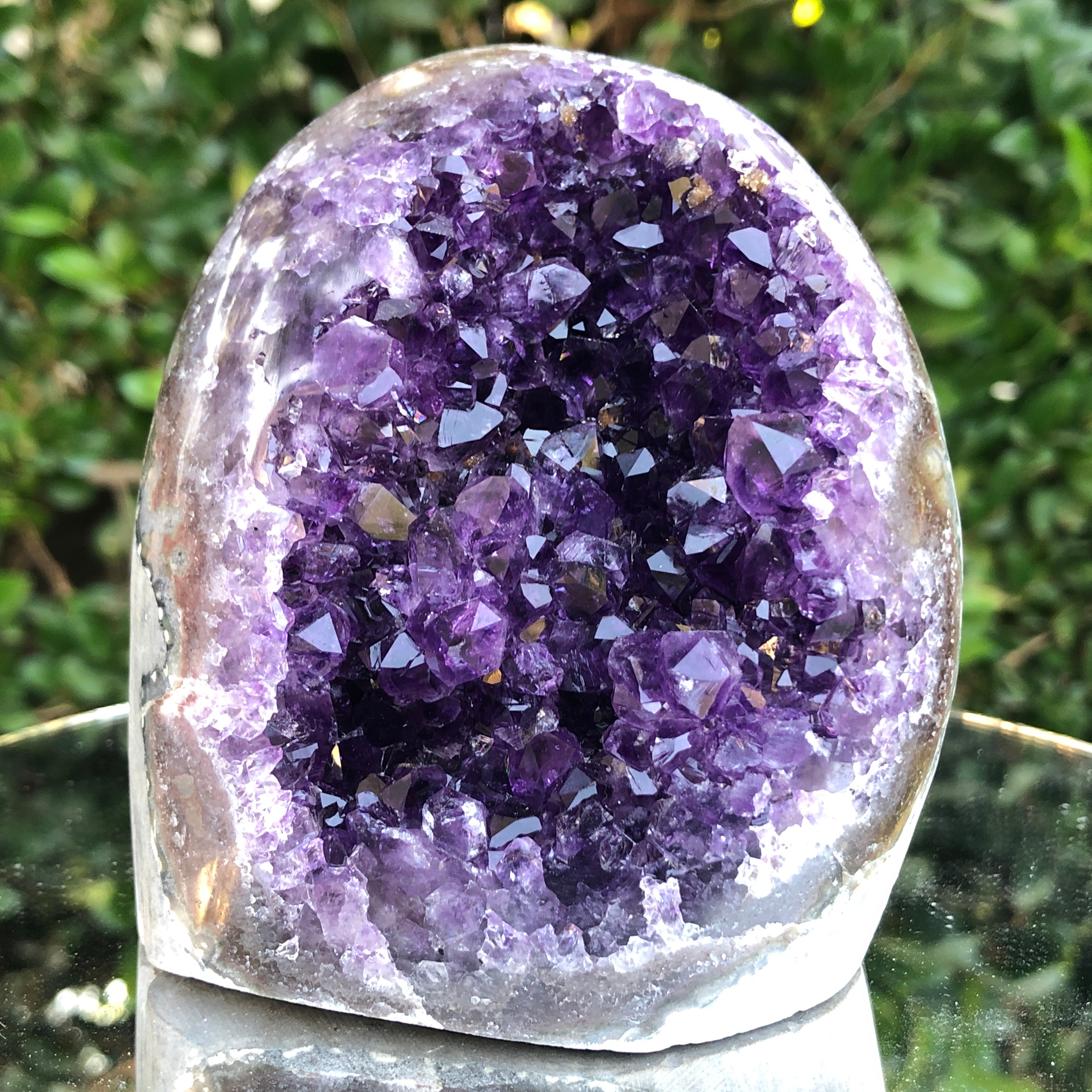 796g 8x7x10cm Purple Amethyst Geode from Uruguay