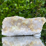 348g 12x7x5cm White Quartz with Green Prehnite from Yunan, China