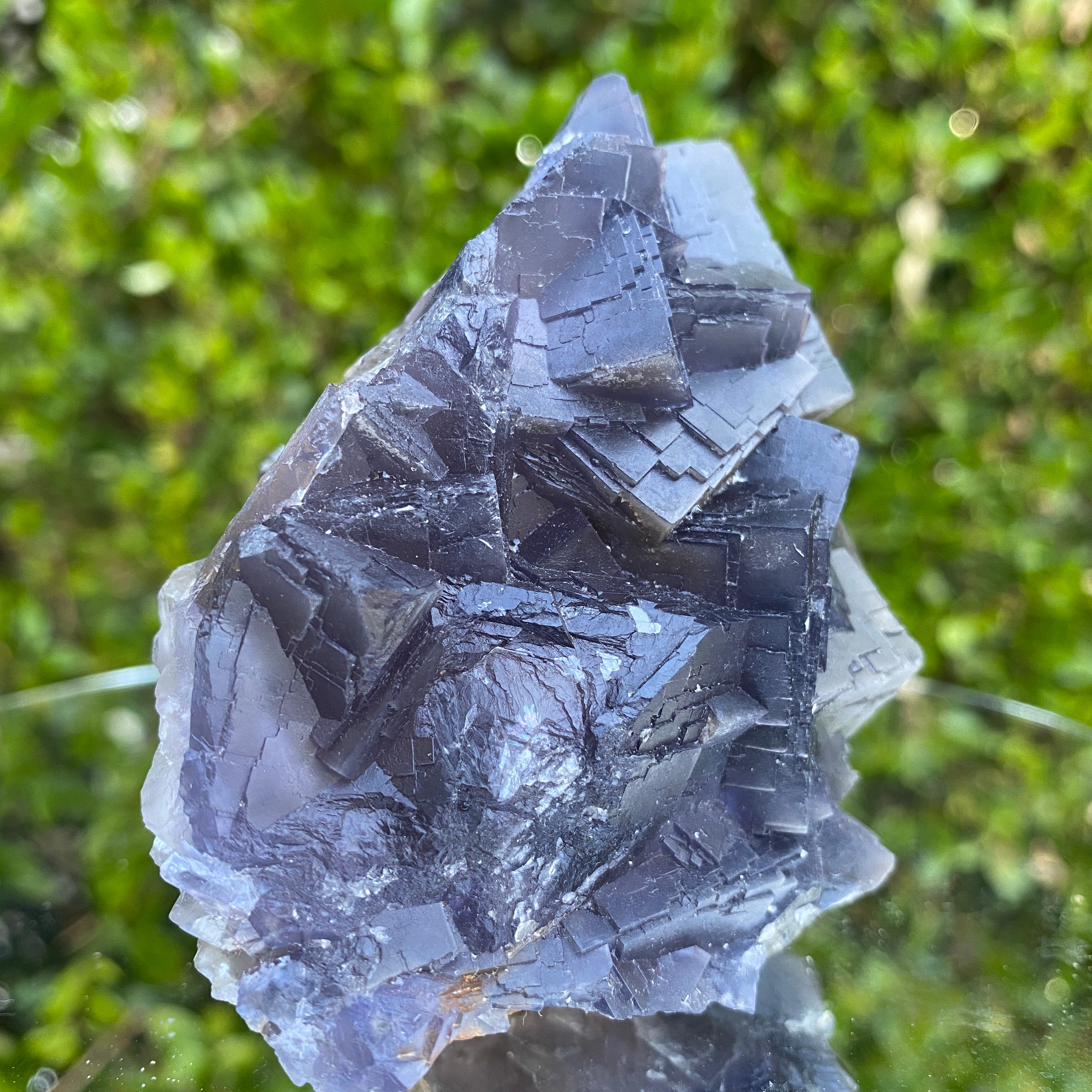 390g 9x7x5cm Cubic Purple Fluorite from Balochistan, Pakistan