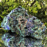 1.168kg 20x11x7cm Mountain Shape Blue Azurite w/ green Malachite from Sepon Mine, Laos - Locco Decor
