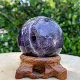 364g 6x6x6cm Purple Banded Chevron Amethyst Sphere from South Africa