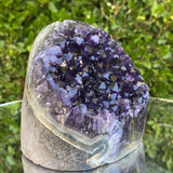 1.334kg 11x10x10cm Grade A+ Big Smooth Crystal Purple Amethyst Geode from Uruguay - Locco Decor
