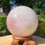 910g 8x8x8cm Pink Rose Quartz Sphere from China