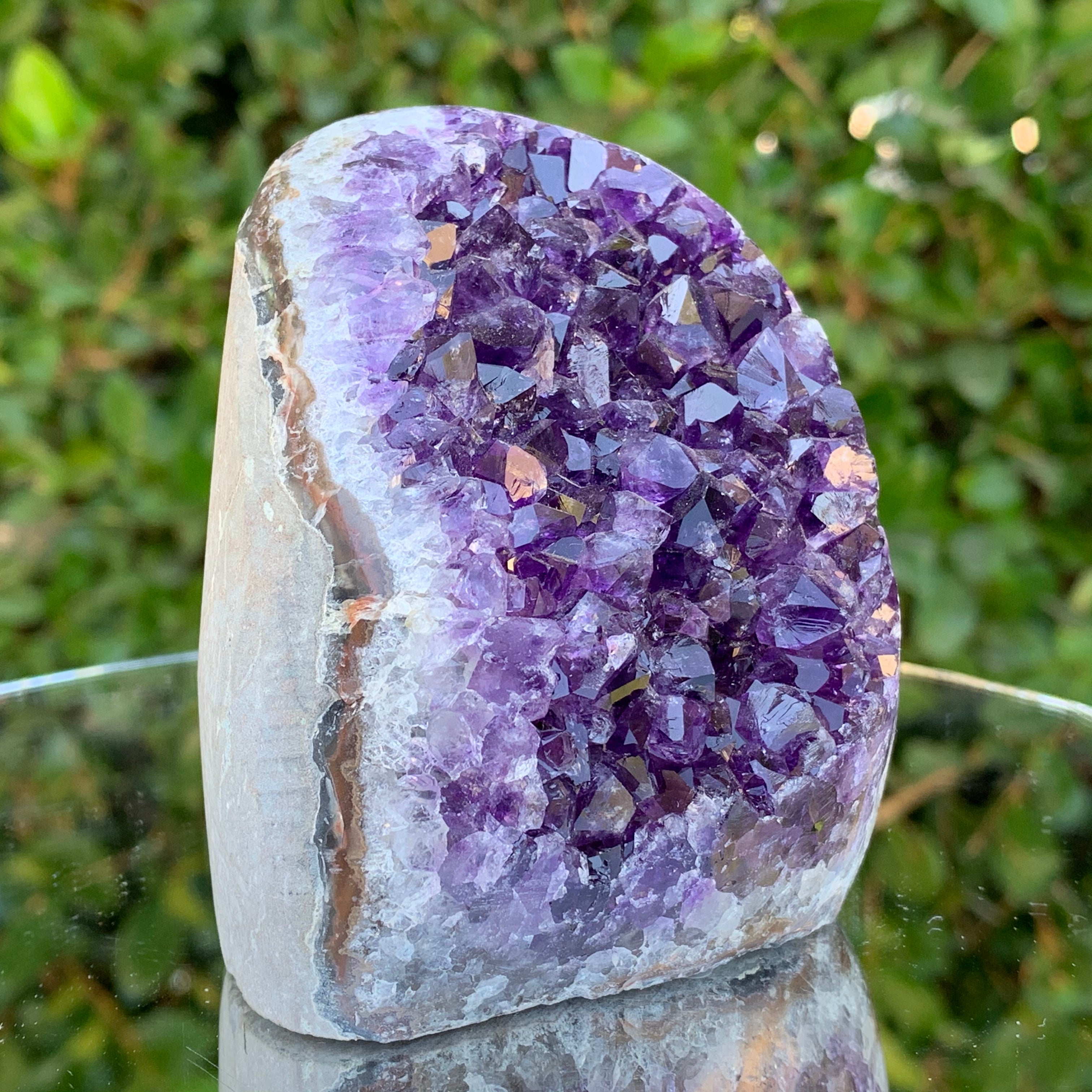 450g 6x6x9cm Purple Amethyst Geode from Uruguay