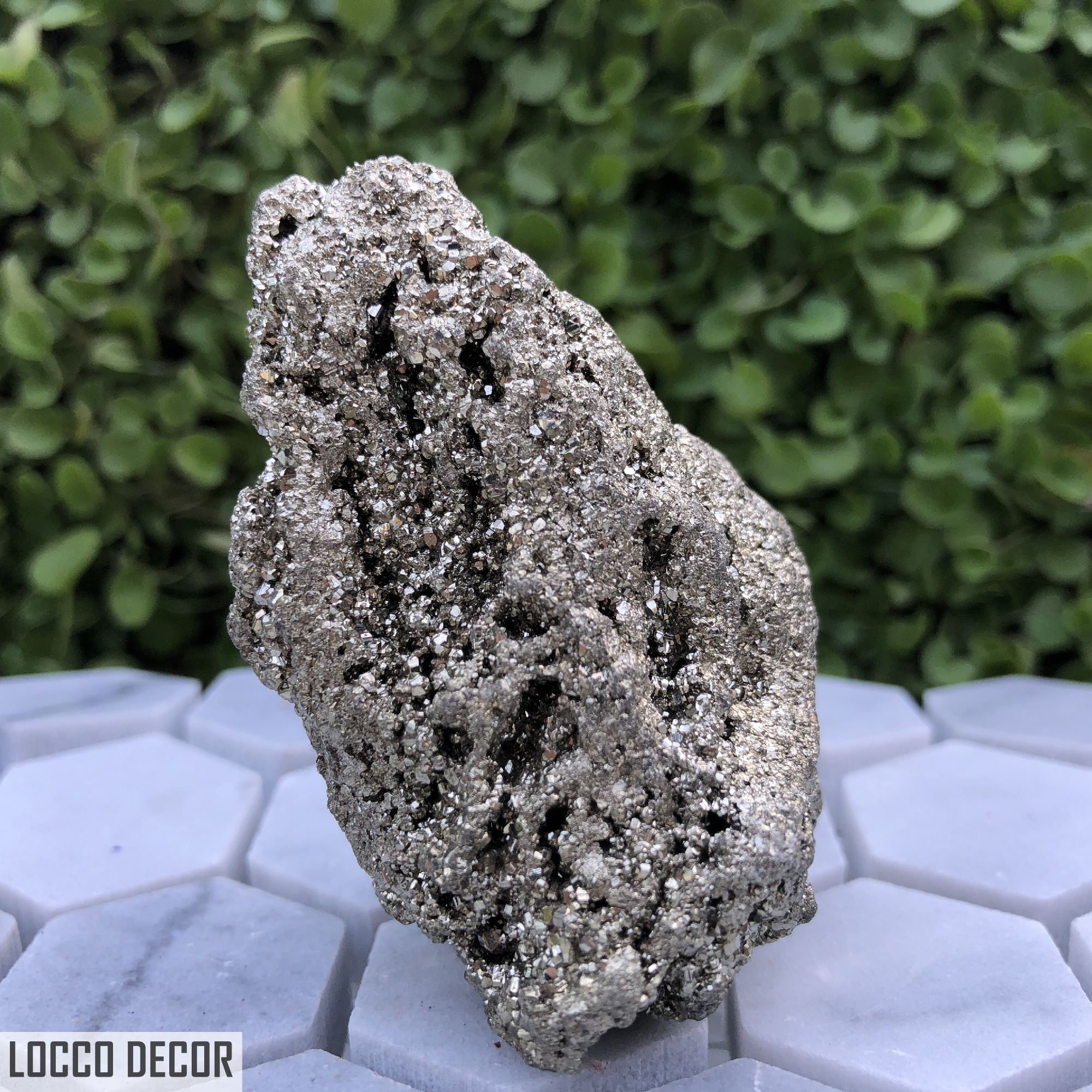 145g 4x6x7cm Fool's Gold Pyrite from Bulgaria - Locco Decor