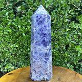3.89kg 33x10x7cm Purple Banded Chevron Amethyst Point Tower from South Africa - Locco Decor