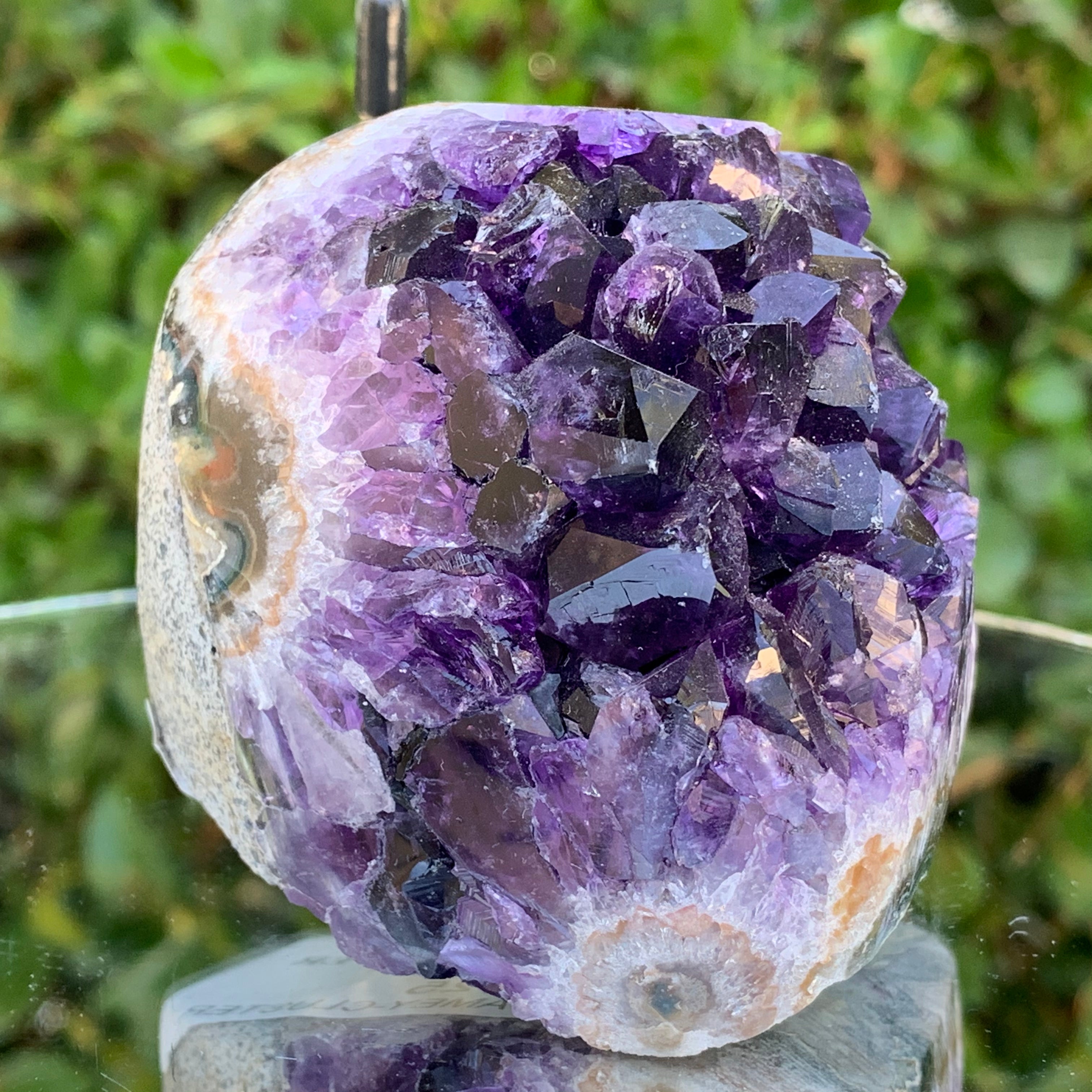 424g 7x7x6cm Purple Amethyst Geode from Uruguay