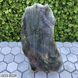 417g 4x9x13cm Rainbow Labradorite Side Polished from Mexico