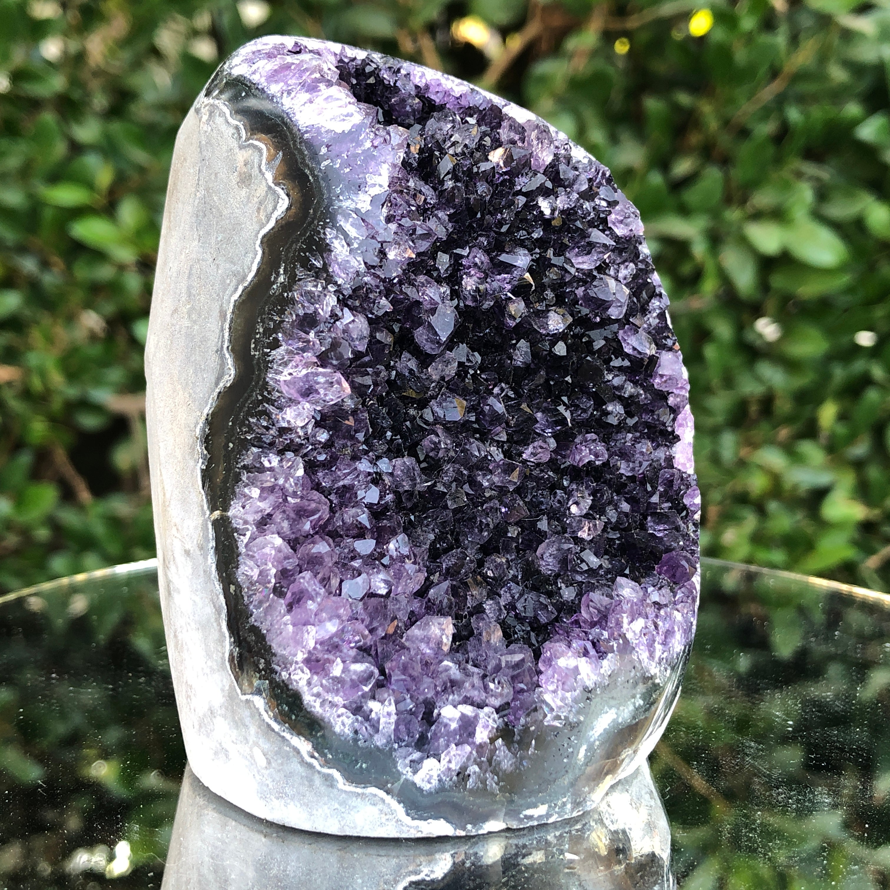 626g 7x7x10cm Purple Amethyst Geode from Uruguay