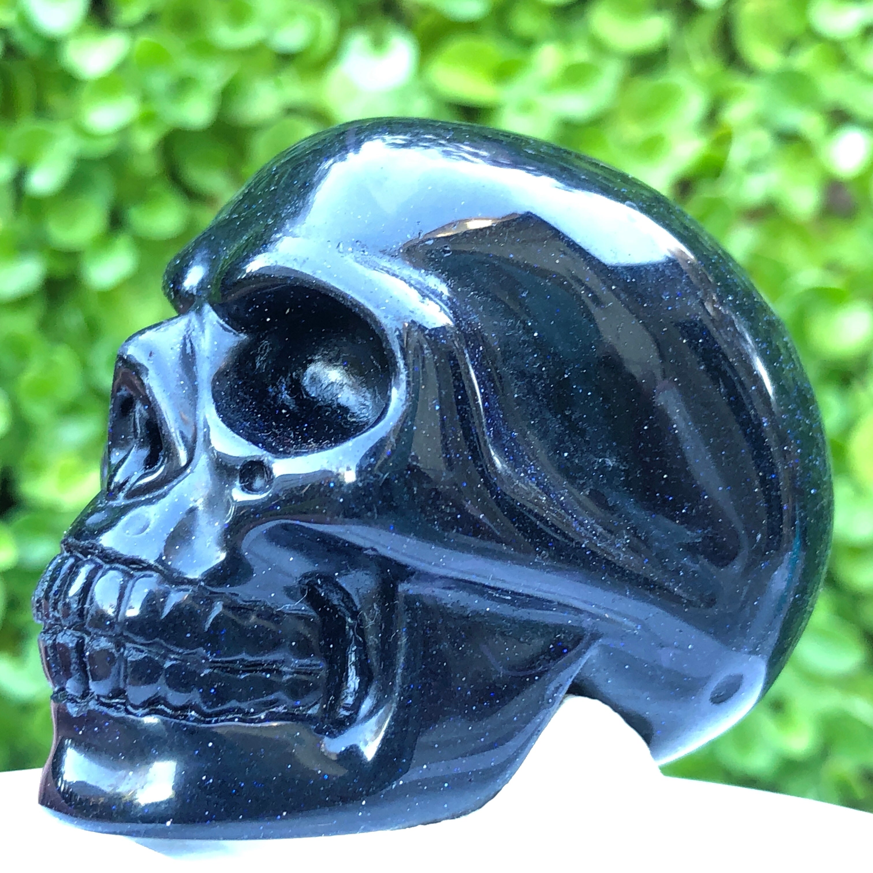 Blue Goldstone Skull