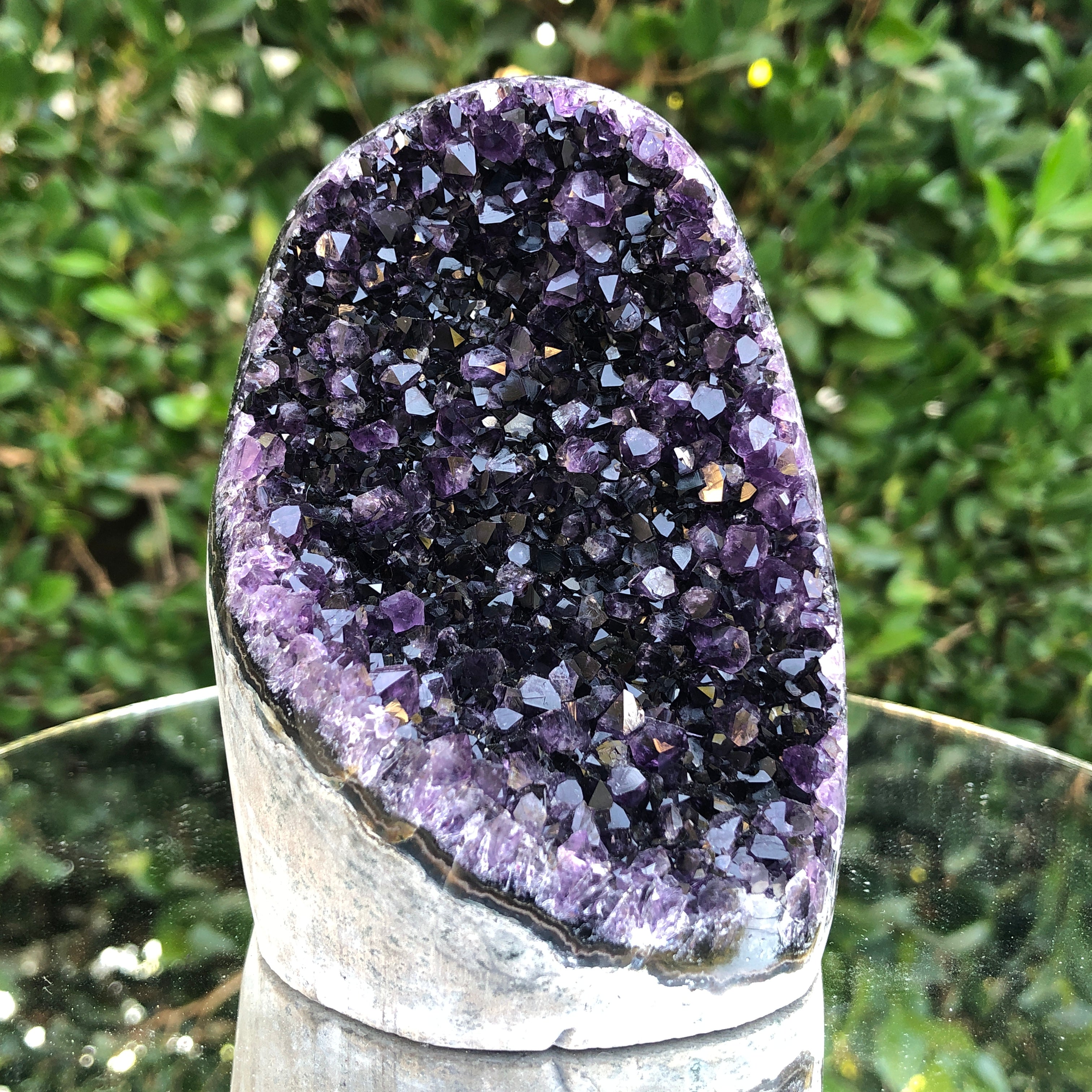 610g 7x7x10cm Purple Amethyst Geode from Uruguay
