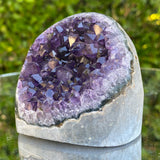 366g 8x7x7cm Grade A+ Big Smooth Crystal Purple Amethyst Geode from Uruguay