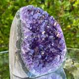 914g 10x9x9cm Grade A+ Big Smooth Crystal Purple Amethyst Geode from Uruguay