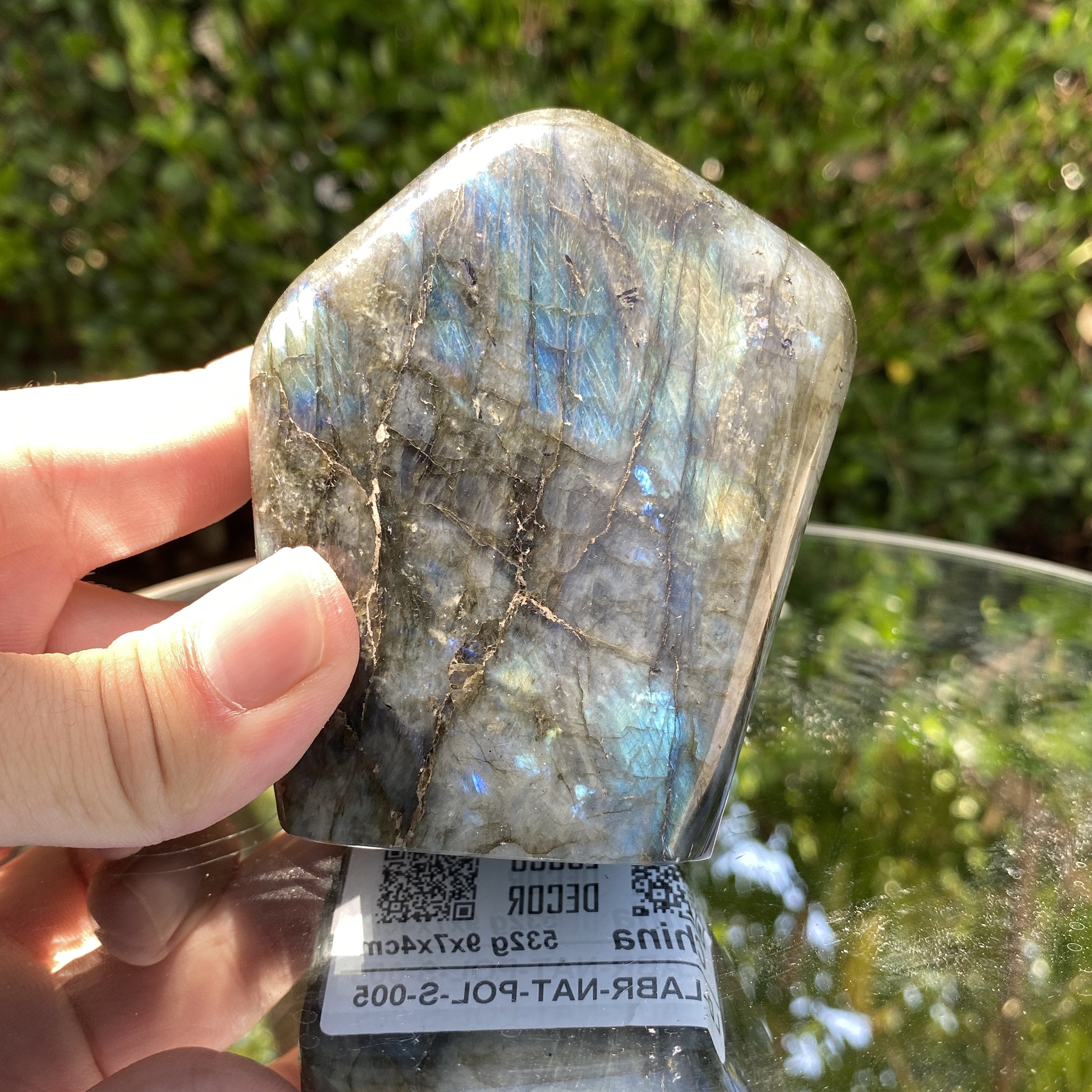 532g 9x7x4cm Rainbow Labradorite Natural Shape from China - Locco Decor