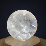 860g 8x8x8cm White Clear Quartz Sphere from China