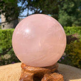 758g 8x8x8cm Pink Rose Quartz Sphere from China