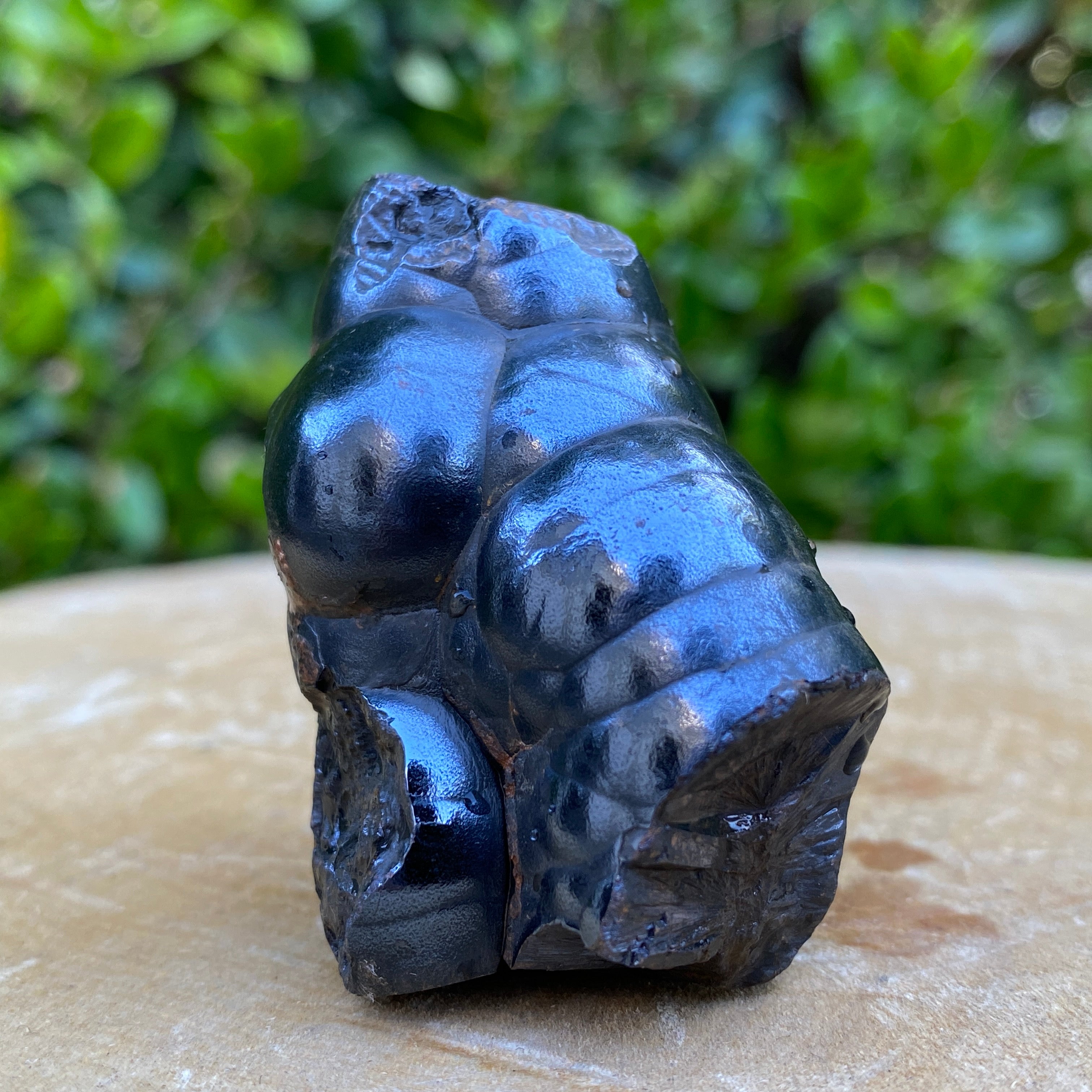 112.0g 6x5x4cm Black Botryoidal Hematite from Morocco
