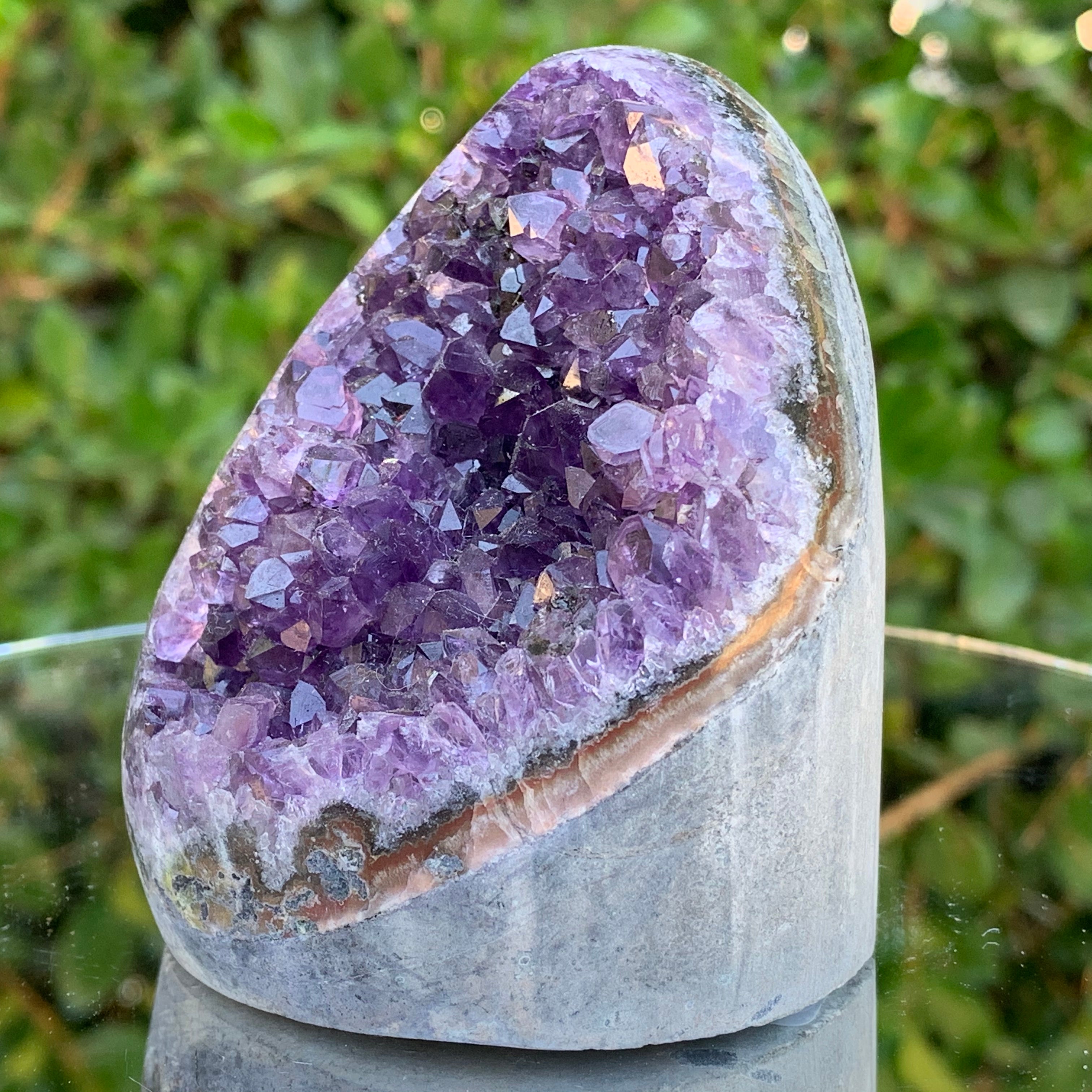 408g 7x7x8cm Purple Amethyst Geode from Uruguay